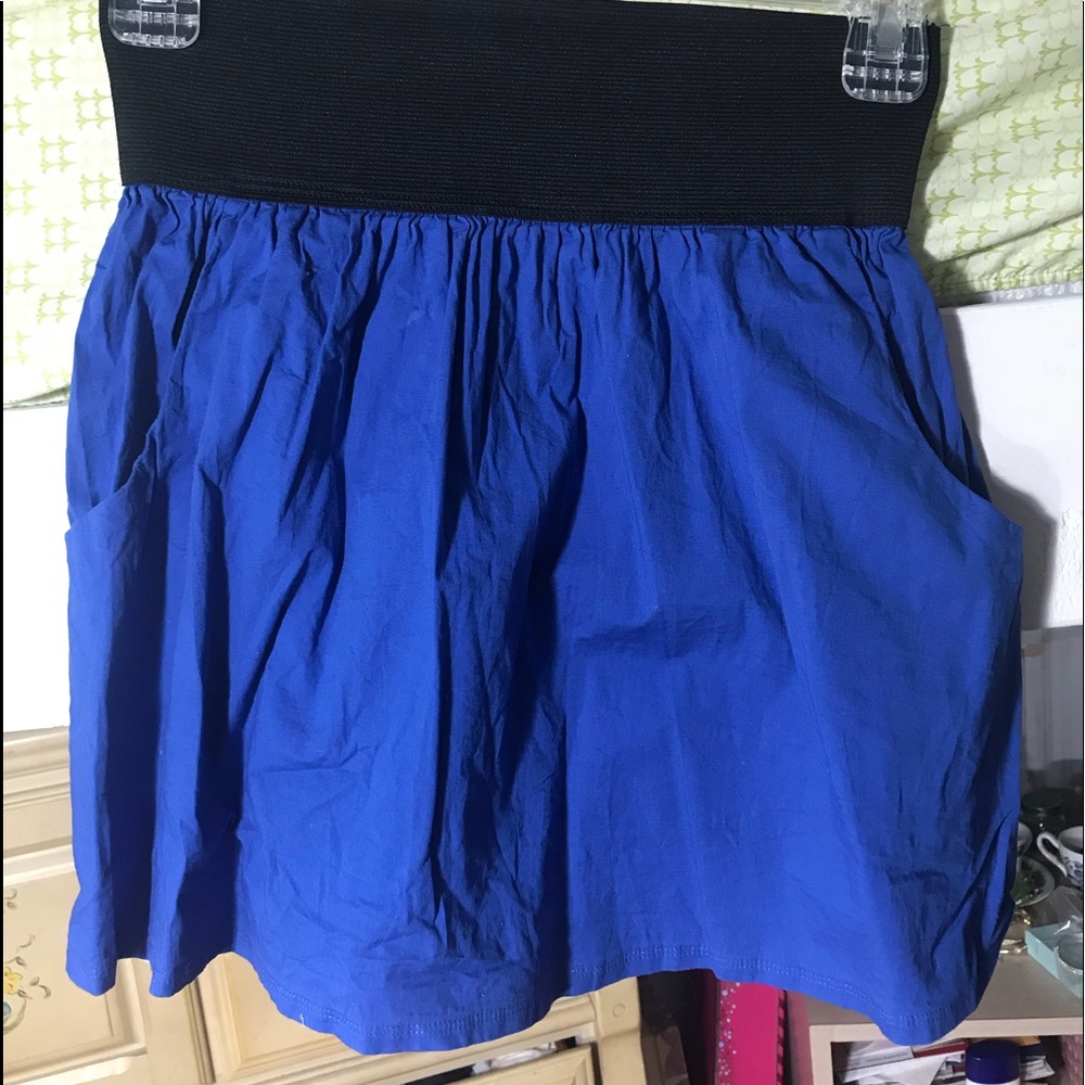 Bright Blue Pencil Skirt w/ Pockets